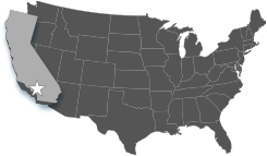 United States map showing location of Mt. San Antonio College